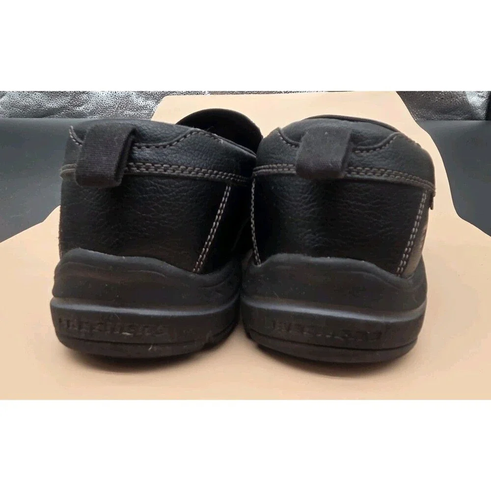 Skechers Harper Forde Shoes Black Leather Relaxed Fit Slip On Loafers Mens Sz 10
